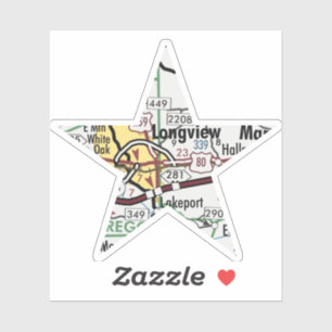 Adesivo Mapa do Texas Longview