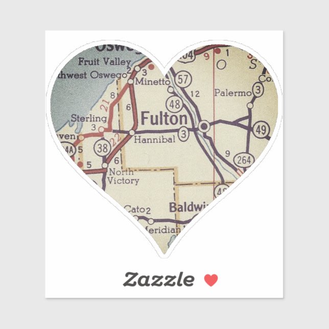 Adesivo Mapa do Vintage em Nova York (Folha)