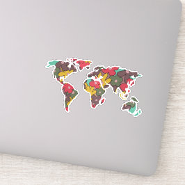 Adesivo Mapa Mundial Viagem das Mulheres