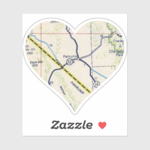 Adesivo Mapa NV Antigo do Pahrump