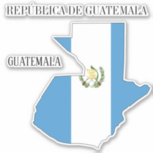 Adesivo Mapa Patriótico do Sinalizador da Guatemala