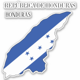 Adesivo Mapa Patriótico encantador das Honduras