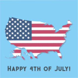 Adesivo Mapa personalizado dos EUA e Sinalizador vermelho