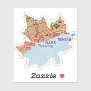 Adesivo Mapa pintado do Ajax ON