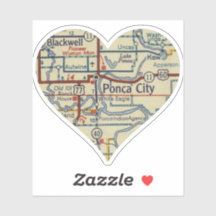 Mapa Retroativo da Cidade de Ponca OK