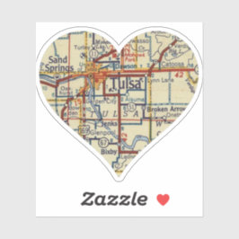 Adesivo Mapa Retroativo de Tulsa OK