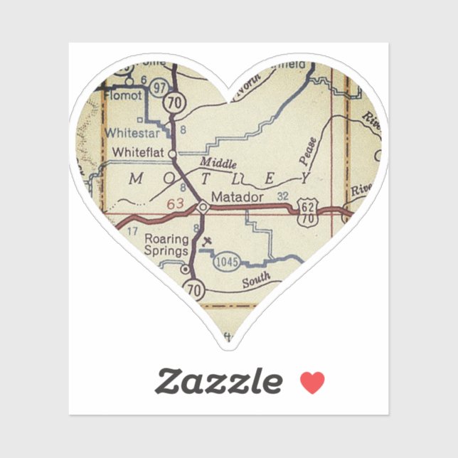 Adesivo Mapa Retroativo TX do Matador (Folha)