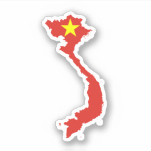 Adesivo Mapa/sinalizador do Nam do Viet