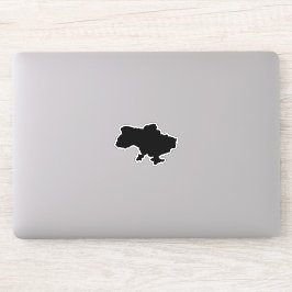 Adesivo Mapa ucraniano a preto