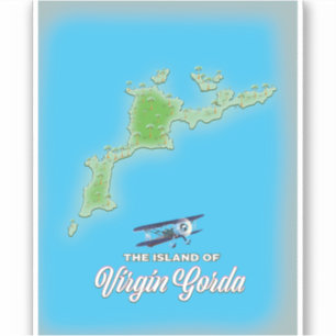 Adesivo Mapa Virgin Gorda