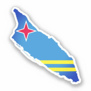 Adesivo Mapear bandeira de Aruba