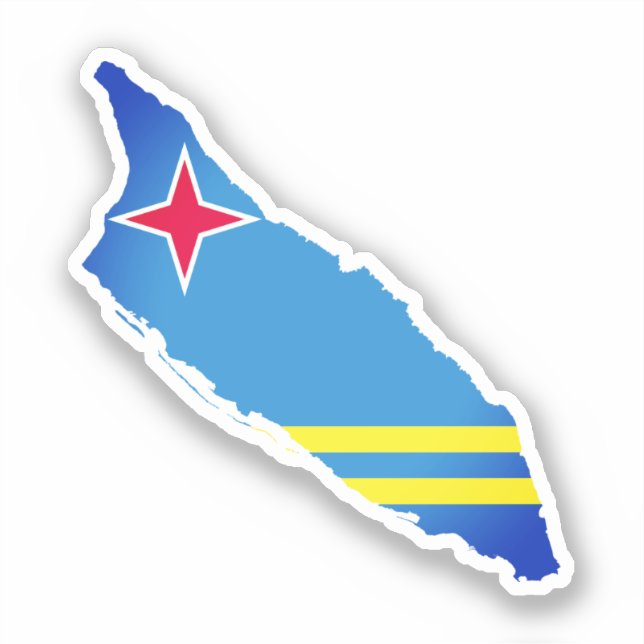 Adesivo Mapear bandeira de Aruba (Frente)