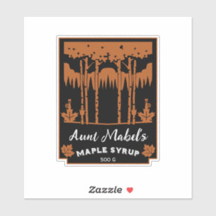Adesivo Maple Syrup Home Editável