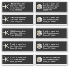 Adesivo Mar do Dólar de areia Estrelas Black Individual Ma