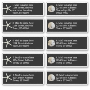 Adesivo Mar do Dólar de areia Estrelas Black Individual Ma