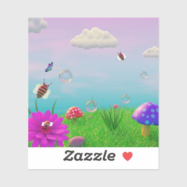 Adesivo Maravilha de Cartoon Bonito: Vinheta-Vinil de Cort (Folha)