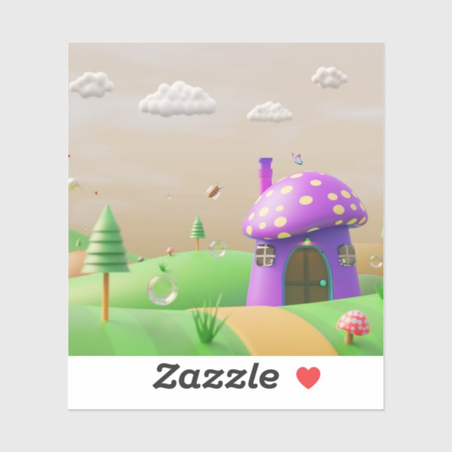 Adesivo Maravilha de Cartoon Bonito: Vinheta-Vinil de Cort (Folha)