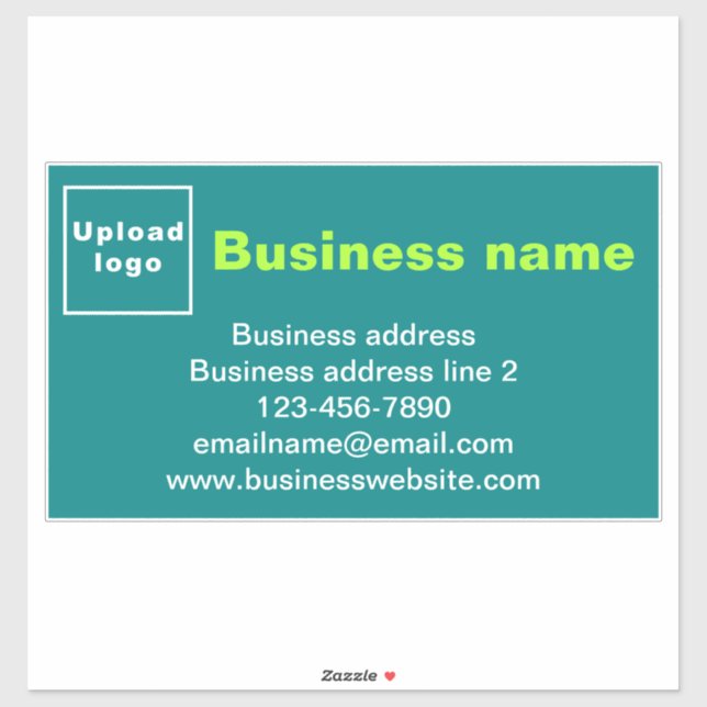 Adesivo Marca de negócios em vinil de retângulo verde-lacr (Folha)