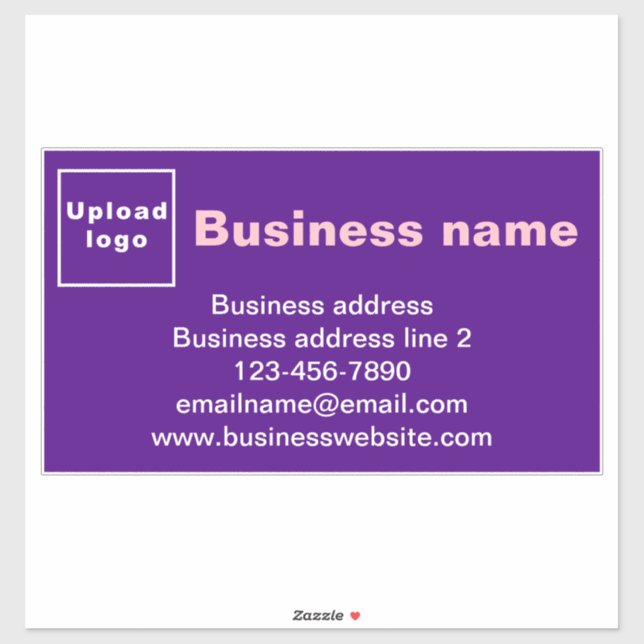 Adesivo Marca de negócios no vinil de retângulo grande rox (Folha)