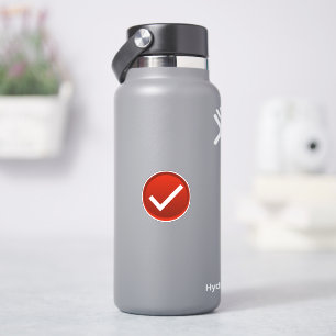 Adesivo Marca de Verificação Vermelha