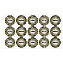 Adesivo Marca Tribal Azteca Sol Dourado Preto+Bran