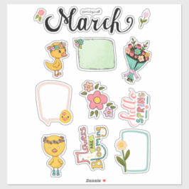Adesivo March Sticker Sheet – Spring Awakening