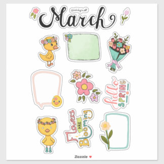 Adesivo March Sticker Sheet – Spring Awakening