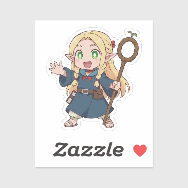 Adesivo Marcille Chibi Maga Elfa (Folha)