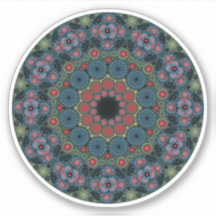 Março Birthstone Bloodstone Mandala Sticker