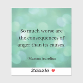 Adesivo Marcus Aurelius: Conquiste a raiva, encontre a paz