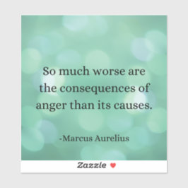 Adesivo Marcus Aurelius: Conquiste a raiva, encontre a paz