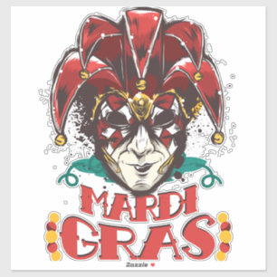 Adesivo Mardi Gras 2022 - Máscara veneziana