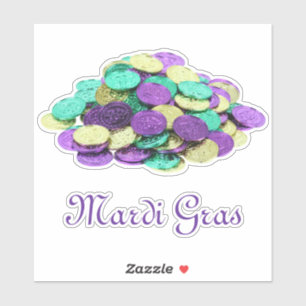 Adesivo Mardi Gras Coins Sticker