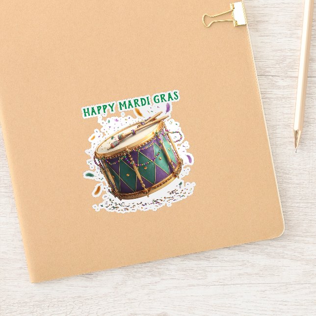 Adesivo Mardi Gras Festive Drum (Notebook)