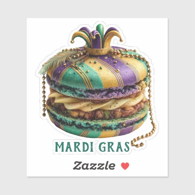 Adesivo Mardi Gras Royal Macaron (Folha)