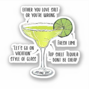 Adesivo Margarita Concoction Stemless Ou Você Ama Sal
