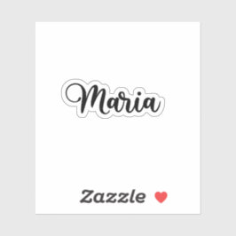 Adesivo Maria Name - Caligrafia manuscrita