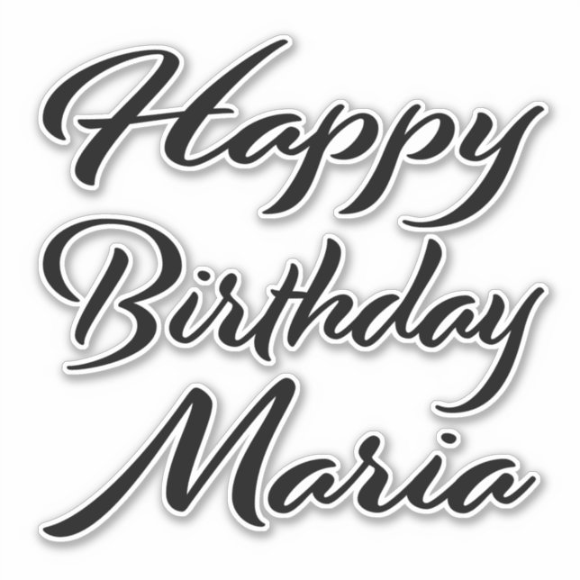 Adesivo Maria Name Vorname black Sticker Geburtstag (Frente)