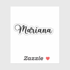 Adesivo Mariana Name - Caligrafia manuscrita