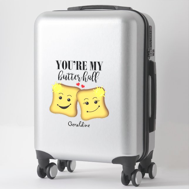 Adesivo Marido e Esposa Meu Melhor Meia Namorados Engraçad (Mala)