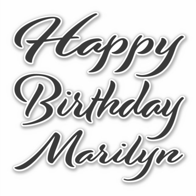 Adesivo Marilyn Name Vorname black Sticker Geburtstag (Frente)
