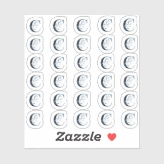 Adesivo Marinho Azul - Cor d'água - Miniadesivos "C"