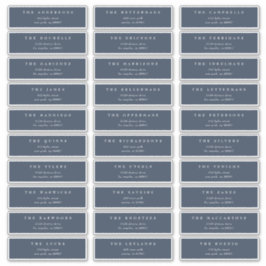 Adesivo Marinho clássico Blue White endereço de casamento 