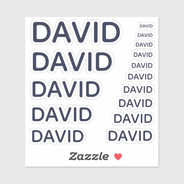 Adesivo Marinho de nome personalizado Azul 15 tamanhos Bon (Folha)