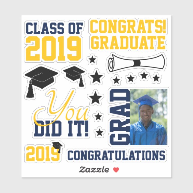 Adesivo Marinho e Graduação de Fotos Dourada (Folha)