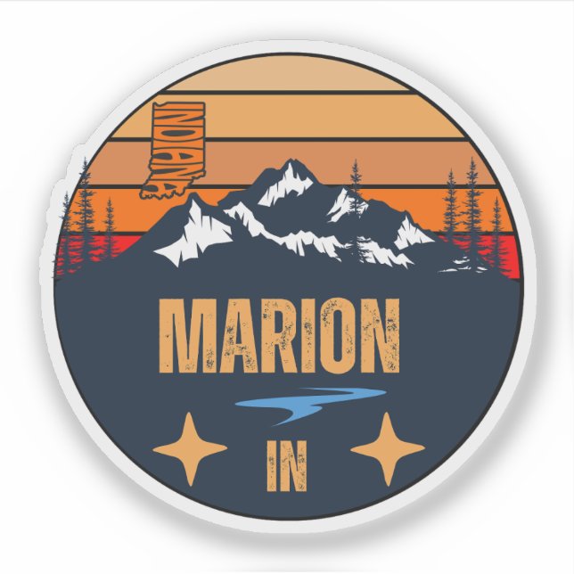 Adesivo Marion, Indiana (Frente)