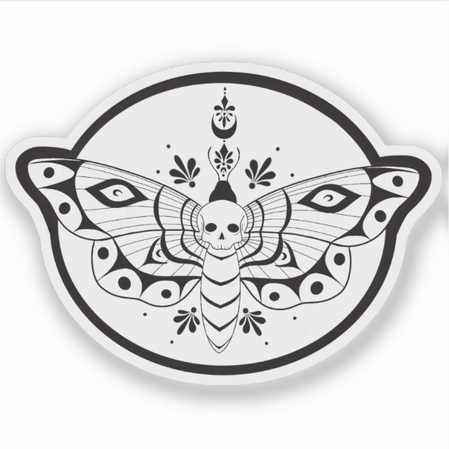 Adesivo Mariposa Cabeça de Morte (Frente)