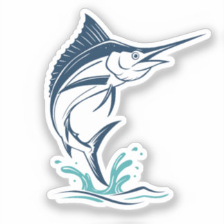 Adesivo Marlin - Saltador do Oceano - Arte plana