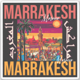 Adesivo Marrakech Marrocos Souvenir Viagem de Turismo