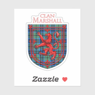 Adesivo Marshall Tartan Scottish Xadrez Lion Rampant